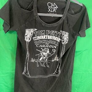 Chaser Black Graphic Tom petty T-Shirt